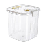 Maxbell Rice Storage Containers Transparent Locking Lid for Flour Pet Food Cereal Transparent  Large