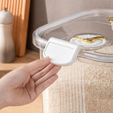 Maxbell Rice Storage Containers Transparent Locking Lid for Flour Pet Food Cereal Transparent  Large