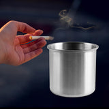 Maxbell Large Ashtray Stainless Steel Easy Clean for Smokers Bar House Decorations Silver