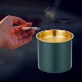 Maxbell Large Ashtray Stainless Steel Easy Clean for Smokers Bar House Decorations Green