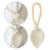 Maxbell Macrame Curtain Tiebacks Home Decor Handmade Holdbacks Beaded Farmhouse