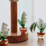 Maxbell Lily of The Valley Desktop Decoration Oranment Glass Creative for Office