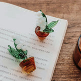 Maxbell Lily of The Valley Desktop Decoration Oranment Glass Creative for Office