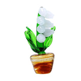 Maxbell Lily of The Valley Desktop Decoration Oranment Glass Creative for Office