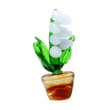 Maxbell Lily of The Valley Desktop Decoration Oranment Glass Creative for Office