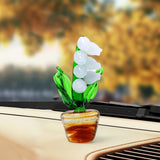 Maxbell Lily of The Valley Desktop Decoration Oranment Glass Creative for Office