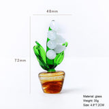 Maxbell Lily of The Valley Desktop Decoration Oranment Glass Creative for Office