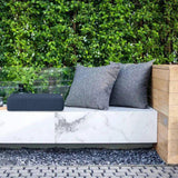 Maxbell Replacement Couch Cushion Cover Washable One Seat for Living Room Chaise Navy Blue