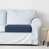 Maxbell Replacement Couch Cushion Cover Washable One Seat for Living Room Chaise Navy Blue