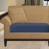 Maxbell Replacement Couch Cushion Cover Washable One Seat for Living Room Chaise Navy Blue