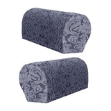 Maxbell High Stretch Sofa Armrest Cover Jacquard Sofa Armchair Slipcovers Grey