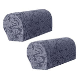 Maxbell High Stretch Sofa Armrest Cover Jacquard Sofa Armchair Slipcovers Grey