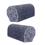 Maxbell High Stretch Sofa Armrest Cover Jacquard Sofa Armchair Slipcovers Grey