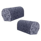 Maxbell High Stretch Sofa Armrest Cover Jacquard Sofa Armchair Slipcovers Grey