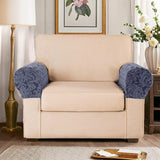 Maxbell High Stretch Sofa Armrest Cover Jacquard Sofa Armchair Slipcovers Grey