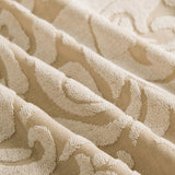 Maxbell High Stretch Sofa Armrest Cover Jacquard Sofa Armchair Slipcovers Khaki