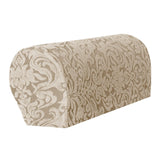 Maxbell High Stretch Sofa Armrest Cover Jacquard Sofa Armchair Slipcovers Khaki