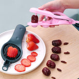 Maxbell Fruits Slicer Kitchen Accessories Egg Cutter for Red Dates Mushroom Egg Green