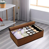 Maxbell Drawer Underwear Bra Organizer Sock Storage Box with Lid Rectangular Durable