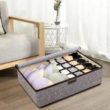 Maxbell Drawer Underwear Bra Organizer Sock Storage Box with Lid Rectangular Durable