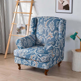 Maxbell Wingback Chair Cover Couch Furniture Protector for Bedroom Living Room Blue