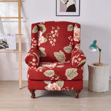 Maxbell Wingback Chair Cover Couch Furniture Protector for Bedroom Living Room Red