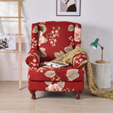 Maxbell Wingback Chair Cover Couch Furniture Protector for Bedroom Living Room Red