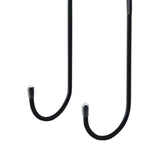 Maxbell Over Cabinet Door Hooks Hanging Kitchen Organizers for Robe Closet Cabinet Black Long