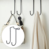 Maxbell Over Cabinet Door Hooks Hanging Kitchen Organizers for Robe Closet Cabinet Black Long