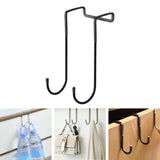 Maxbell Over Cabinet Door Hooks Hanging Kitchen Organizers for Robe Closet Cabinet Black Long
