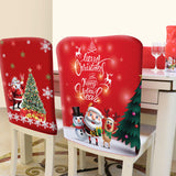 Maxbell Polyester Xmas Christmas Chair Cover Furniture Protective for Holiday Room Style A