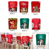 Maxbell Polyester Xmas Christmas Chair Cover Furniture Protective for Holiday Room Style A