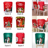 Maxbell Polyester Xmas Christmas Chair Cover Furniture Protective for Holiday Room Style A