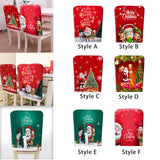 Maxbell Polyester Xmas Christmas Chair Cover Furniture Protective for Holiday Room Style A