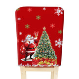 Maxbell Polyester Xmas Christmas Chair Cover Furniture Protective for Holiday Room Style C