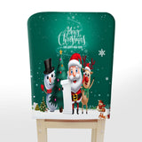 Maxbell Polyester Xmas Christmas Chair Cover Furniture Protective for Holiday Room Style E