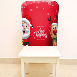 Maxbell Polyester Xmas Christmas Chair Cover Furniture Protective for Holiday Room Style F