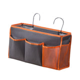 Maxbell Portable Bedside Organizer Bedside Hanging Storage Basket for Bedroom Room gray
