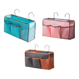 Maxbell Portable Bedside Organizer Bedside Hanging Storage Basket for Bedroom Room gray