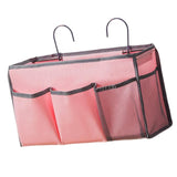 Maxbell Portable Bedside Organizer Bedside Hanging Storage Basket for Bedroom Room pink