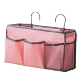 Maxbell Portable Bedside Organizer Bedside Hanging Storage Basket for Bedroom Room pink