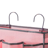 Maxbell Portable Bedside Organizer Bedside Hanging Storage Basket for Bedroom Room pink