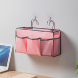 Maxbell Portable Bedside Organizer Bedside Hanging Storage Basket for Bedroom Room pink