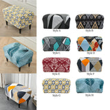 Maxbell Stretch Ottoman Covers Printed Protector Cover Modern Living Room Style A