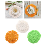 Maxbell Woven Placemats Washable Non Slip Dining Table Heat Resistant Bohemian White
