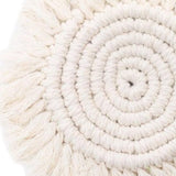 Maxbell Woven Placemats Washable Non Slip Dining Table Heat Resistant Bohemian White