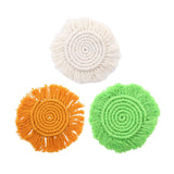 Maxbell Woven Placemats Washable Non Slip Dining Table Heat Resistant Bohemian White