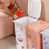 Maxbell Desktop Storage Box Multipurpose Dustbin for Living Room Cars Bedside Table White