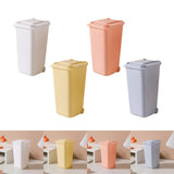 Maxbell Desktop Storage Box Multipurpose Dustbin for Living Room Cars Bedside Table White