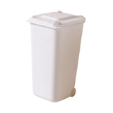Maxbell Desktop Storage Box Multipurpose Dustbin for Living Room Cars Bedside Table White